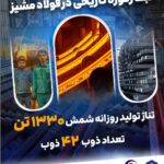 تداوم رکوردشکنی فولادمردان کارخانه فولادسازی فولاد مشیز بردسیر